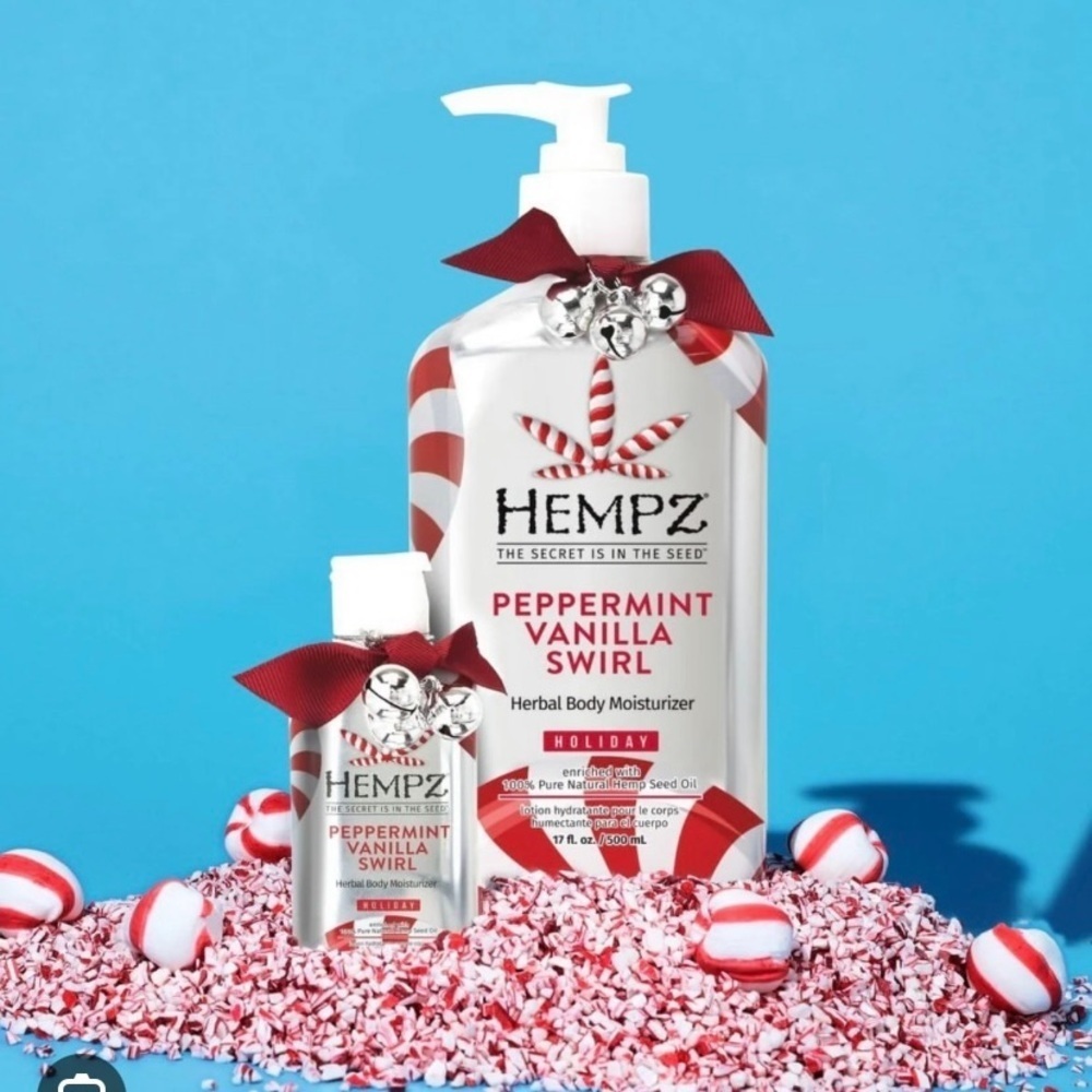 Hempz x 2 Peppermint Vanilla swirl 500 ML & 66 ML Christmas Scents